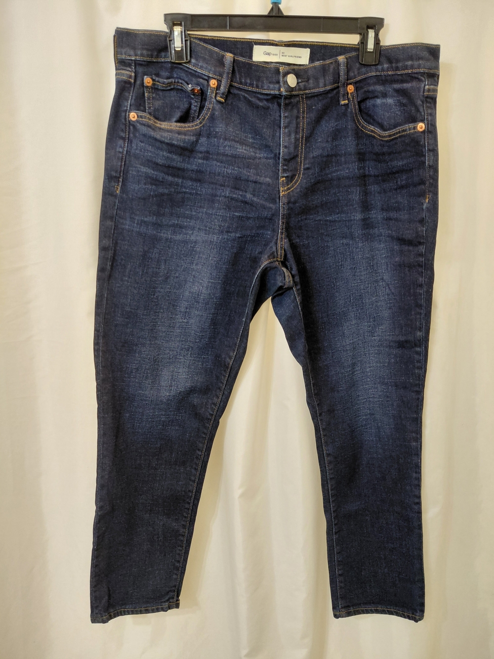 EUC Gap Sz 32 Womens Best Girlfiend Dark Blue Denim Jeans